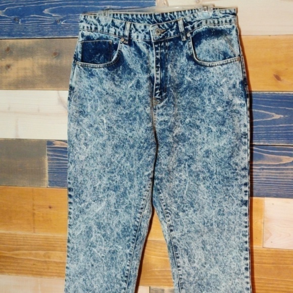 The Ragged Priest Acid Blue Cougar Mom Jeans 34 NWOT - Picture 2 of 7